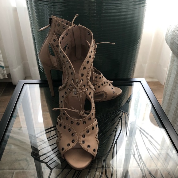 Miu Miu High Heels Sandals Leather Lace Up - Picture 8 of 8